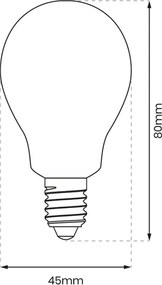 Eko-Light E14 G45 LED izzó 7W 600lm 4000K semleges fehér - 50W-nak megfelelő