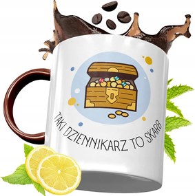 Bordó Bögre Újságírónak Születésnapra Ajándék fényképes nyomattal