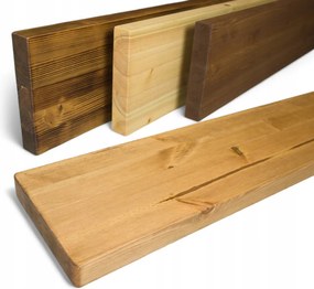 Fa polc Deszka Vastag Tömör Rusztikus 30cm x25cm olajozott Boho