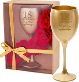 Ajándék 18. Születésnapra Lányoknak Ajándék Szett Borospohár