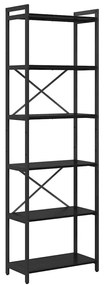 Könyvszekrény Musta tammi 60 x 30 x 188 cm Faanyag