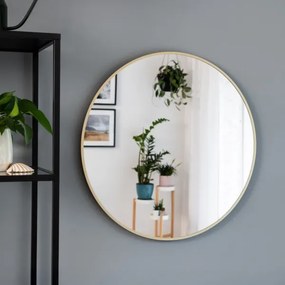 Baltica Design - BRIGHT LED tükör, beépített világítással, 15W/230V, 4500K, átm. 60 cm, IP65, arany