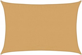 vidaXL homokszínű négyszögletű HDPE napvitorla 160 g/m² 3,5x4,5 m