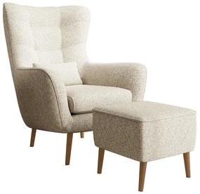 Fotel lábtartóval Veneza VZ2  (krém + bükk). 1099389