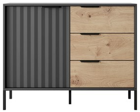 Komód Rastafa D3S (artisan tölgy  + fekete). 1071381