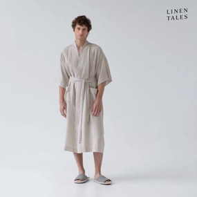 Bézs len fürdőköpeny L/XL Summer – Linen Tales
