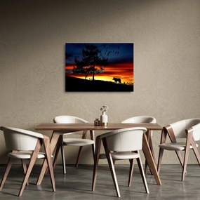 Kép - Farkas sziluettje (üvegen) (70x50 cm)