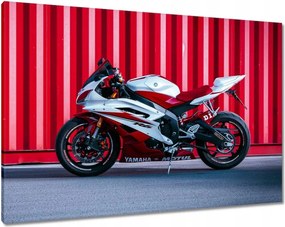 Vászonkép 100x70 Fehér-piros Yamaha
