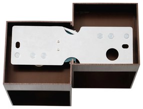 Modern fali lámpa sötét bronz 2-lámpás - Transfer Double