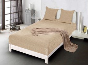 Mikroplüss lepedő NOLVIA 160x200 cm bézs