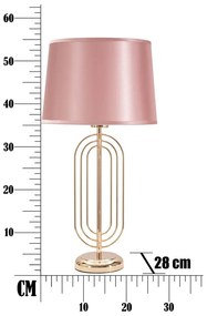 Krista rózsaszín asztali lámpa, magasság 55 cm - Mauro Ferretti
