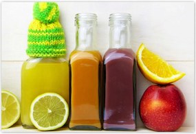 Poszterek 155x105 Egészséges italok Gyümölcsök