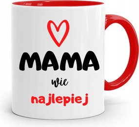 Piros Bögre Ajándék Anyukáknak Anyukák Tudják A Legjobban A fényképes nyomattal