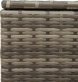 vidaXL szürke polyrattan kerti tárolóláda 291 L