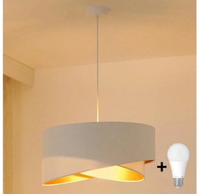 Brilagi - LED Csillár zsinóron LYRA 1xE27/15W/230V fehér/arany