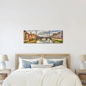 Kép - Híd a folyón (órával) (90x30 cm)