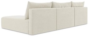 Krémszínű kinyitható-tárolóhelyes sarokkanapé Kalena – Makamii