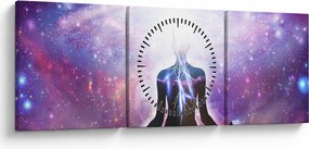 Kép - Kapcsolat az univerzummal (órával) (90x30 cm)