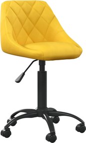 vidaXL mustársárga bársony étkezőszék