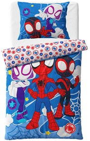 Carbotex Spidey, Az elképesztő barátok mikroplüss ágyneműhuzat , 140 x 200 cm, 70 x 90 cm