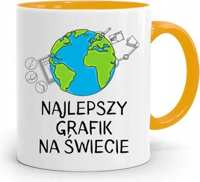 Sárga Bögre A Világ Legjobb Grafikusának, fényképes nyomattal