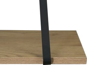 Fali polc, tölgy/fekete, SAGIRA