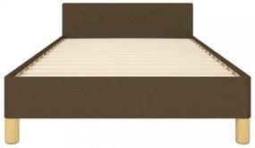 sötétbarna szövet ágykeret matrac nélkül 90x200 cm