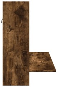 füstös tölgy színű szerelt fa fali íróasztal 105 x 48 x 75 cm