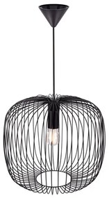 Nordlux - BERONI függőlámpa kábellel 1xE27/60W/230V, fekete, átmérő 40 cm