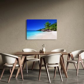 Kép a strandról a Praslin szigeten (90x60 cm)