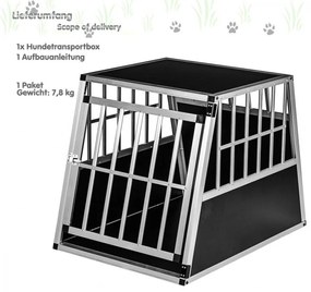 PETSTUFF Kutyaszállító box ALU 65 × 91 × 69,5 cm L