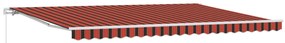 Kézi behúzható napellenző narancs és barna 500x300 cm