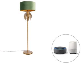 Okos állólámpa arany 145 cm zöld árnyékolóval, WiFi A60 - Botanica