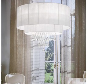 Ideal Lux - Kristály csillár zsinóron OPERA 10xE27/60W/230V átm. 90 cm fehér