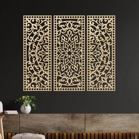 Faldekoráció háromrészes mandala panel | AURELIA
