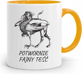 Sárga Bögre Apósnak Szörnyen Vagány Após fényképes nyomattal