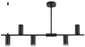 URANOS rúdon függő csillár 5xGU10/10W/230V fekete