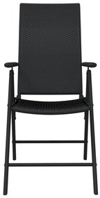 3 részes fekete kerti étkezőgarnitúra