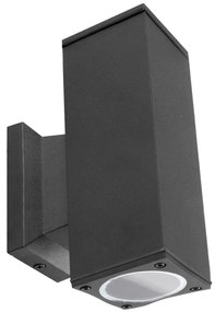Aigostar - Kültéri fali lámpa 2xGU10/230V fekete IP65 szögletes