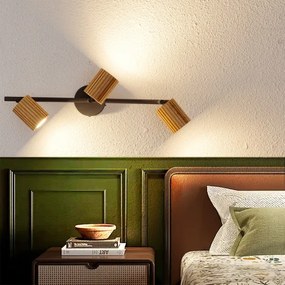 Brilagi - Spotlámpa MODERN WOOD 3xGU10/8W/230V kaucsukfa/fekete