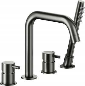 Kfa Kádtöltő Csaptelep 4 Lyukú Moza, Gun Metal Grey Pvd