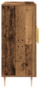 oldalajtó régi fából, 90x34x80 cm, tömör újrahasznosított