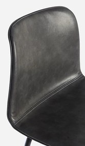 Sötétszürke kárpitozott bárszék (ülésmagasság 75 cm) Kyra – Bizzotto