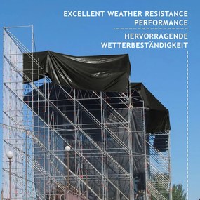 JAGO Ponyva 650 g/m² alumínium háló 3 x 6 m fekete