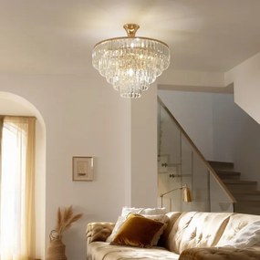 Brilagi - Felületre szerelhető csillár CRYSTAL 5xE14/40W/230V arany