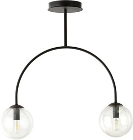 Emibig Archi mennyezeti lámpa 2x10 W fekete-átlátszó 1286/2