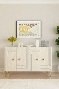 Lessi 120 - White, Travertine, Gold