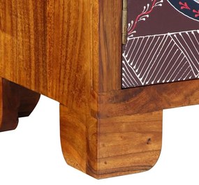 tömör akácfa többszínű TV-szekrény 90x30x45