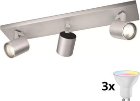 Philips 53093/48/12 - LED RGBW dimmelhető spotlámpa RUNNER 3xGU10/6W/230V króm+távirányító