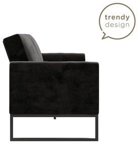 Fekete kinyitható kanapé 217 cm Adley - CosmoLiving by Cosmopolitan